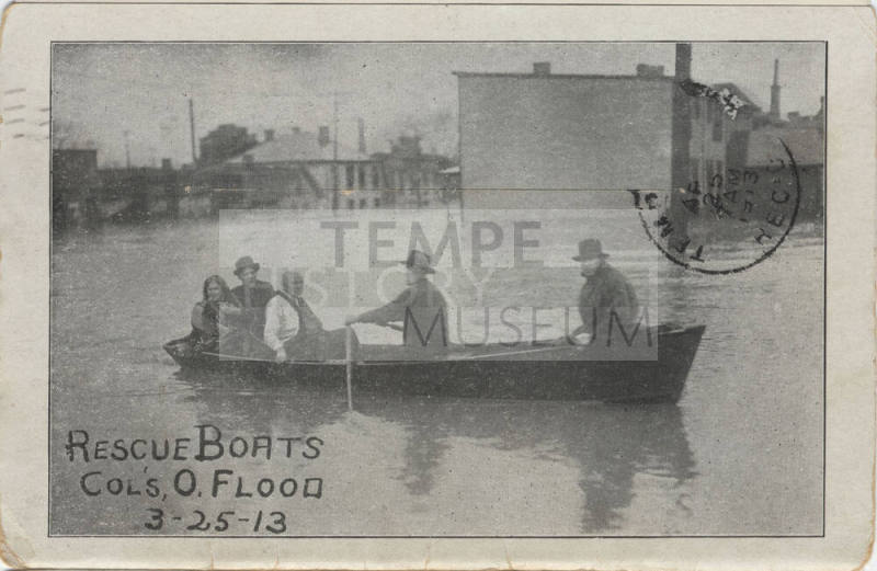 Postcard - Series of 16 Pictures - Columbus, Ohio Flood