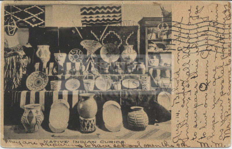 Postcard - Native Indian Curios