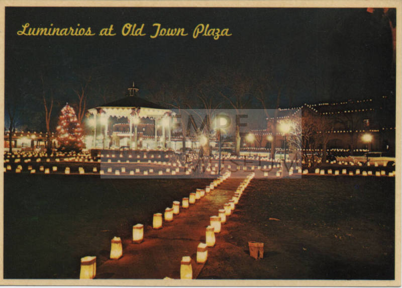 Postcard - Luminarios at Old Town Plaza, New Mexico