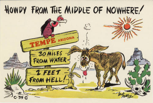 Postcard - "Howdy from the Middle of Nowhere!"