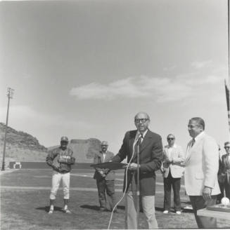 Former Mayor Rudy Campbell Speaking at Tempe Diablo Stadium