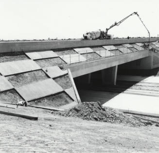 Work on Canal Underpass - Tempe Daily News Article, "Checkerboard In Cement"