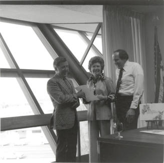 Handing Over The Deed - Tempe Daily News - November 5, 1977 - (1 of 2)
