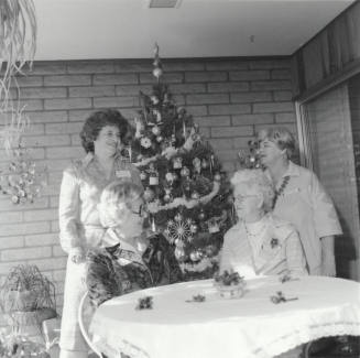 Four Women And Christmas Tree