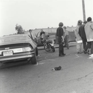 Scene of Motorcycle / Automobile Accident