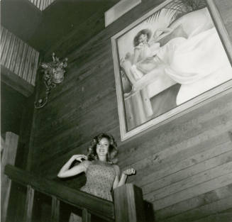 Young woman with painting -- May 1978