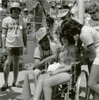 Girl in wheelchair -- May 1978