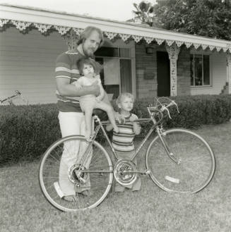 Unidentified Man, 2 Children & Bicycle (1 of 2)