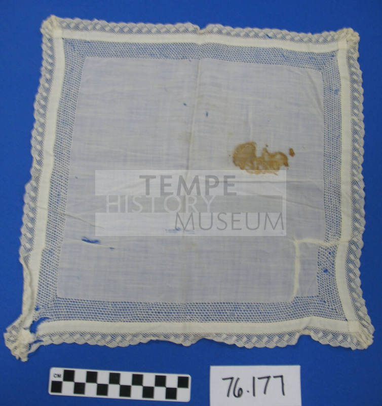 White linen handkerchief