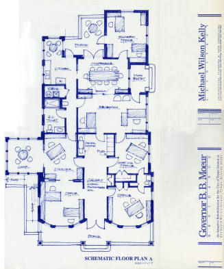 Schematic Floor Plan - B.B. Moeur House