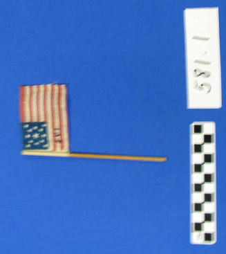 13-star US flag on rod