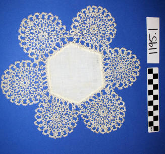 cotton tatted white doily