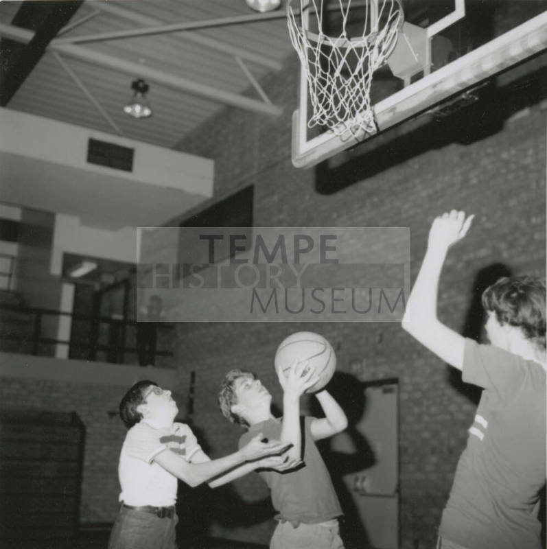 Unidentified young basketball players