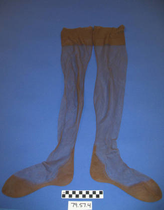 Pair of brown silk stockings
