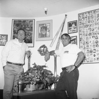 Jim Skoda (L) and Jim Keller (r) of Schooner's Sport Bar and Grill at Rural and Weber