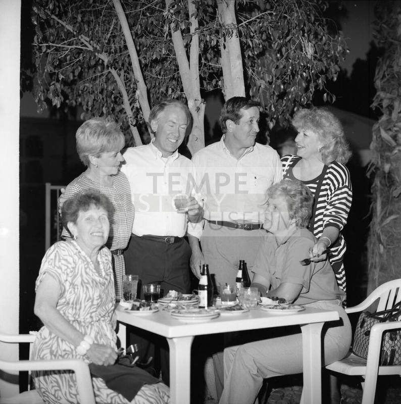 Opening of Ducks at Holiday Inn. (L to R) Hilda Ahnemn, Mary Jean Seers, Gordon Cresswell, Dave May, Judy May and Alica Merriam