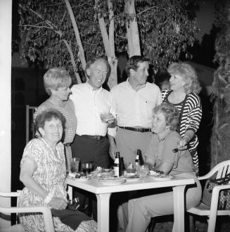 Opening of Ducks at Holiday Inn. (L to R) Hilda Ahnemn, Mary Jean Seers, Gordon Cresswell, Dave May, Judy May and Alica Merriam