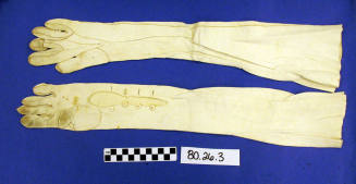 White elbow-length gloves
