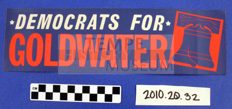 Political bumper sticker - Democrats for Barry Goldwater