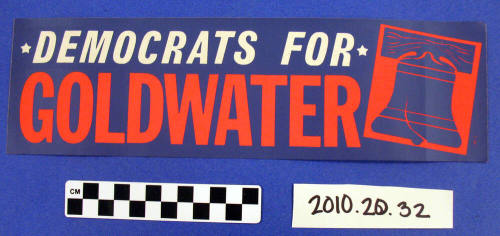 Political bumper sticker - Democrats for Barry Goldwater