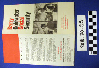 Political handbill brochure - Goldwater and Social Security