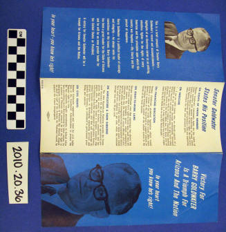 Political handbill brochure - Victory for Barry Goldwater
