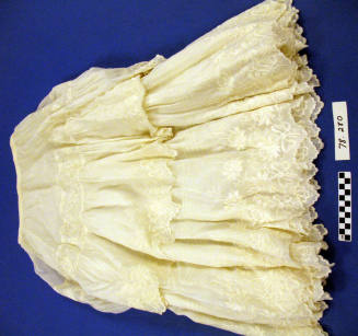 White nainsook tiered skirt