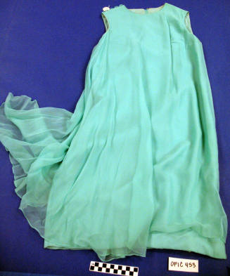 Aqua Sheath Dress with Tulle