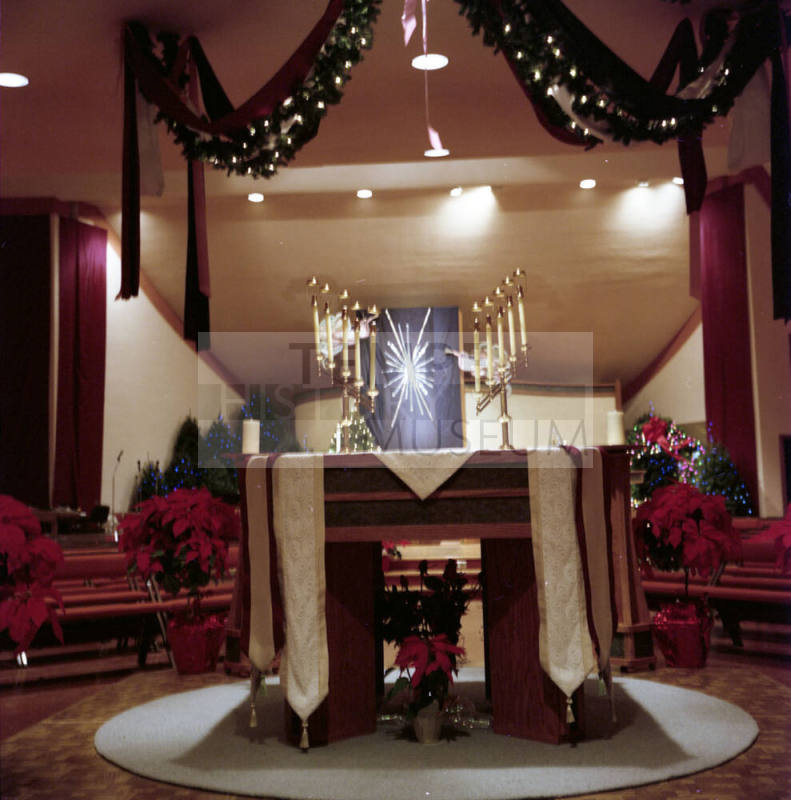 Altar with Christmas decorations