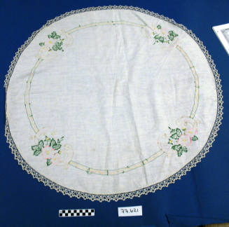 Hand-embroidered tablecloth