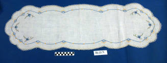 Embroidered bureau scarf