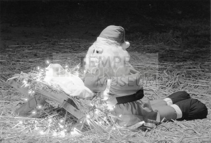 Santa Claus in Nativity Scene