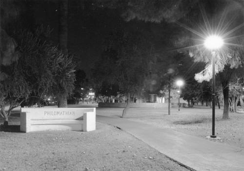 Arizona State University Campus at night, Tempe, Arizona