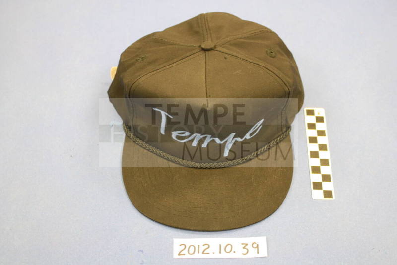 Black Baseball Cap with "Tempe" in blue