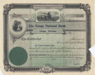 Tempe National Bank Certificate