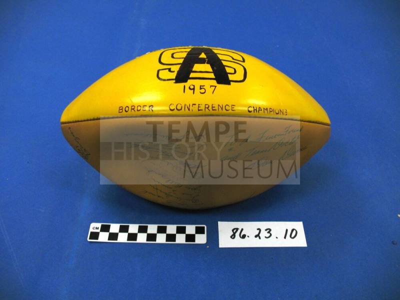 1956 football autographed by the Sun Devils team