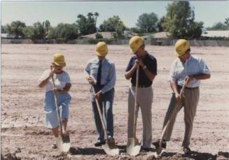 photgraph of groundbreaking ceremony of the Tempe Library