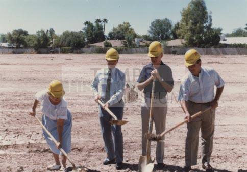 Photograph of ground breaking ceremony of Tempe Public Lilbrary