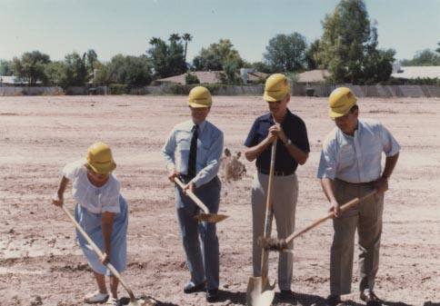 Photograph of ground breaking ceremony of Tempe Public Lilbrary