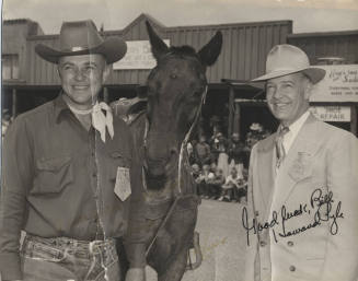 Howard Pyle and Don Kerr and horse in Wickenburg