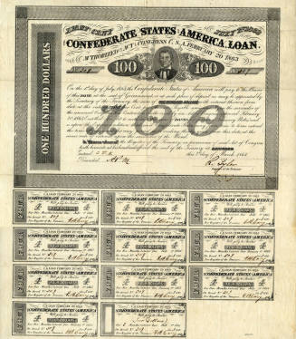 Confederate States of America Loan #309 Bond