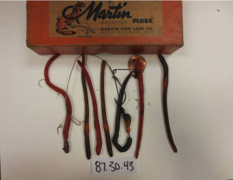 Martin Fish Lure Co. Box w/ Rubber Worm Lures