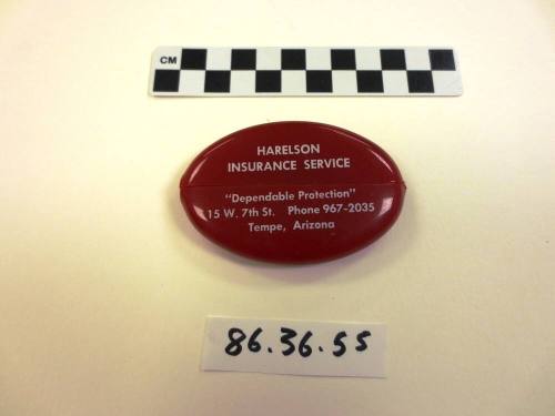 Harelson insurance red plastic