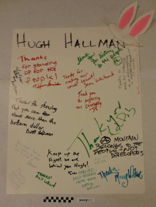 Thank you card poster sent to donor from Save the Butte members