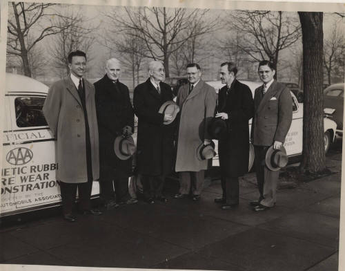 Carl Hayden photographed with five gentlemen taken at the U.S. Capital