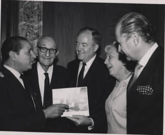 Carl Hayden photographed with Hubert Humphrey
