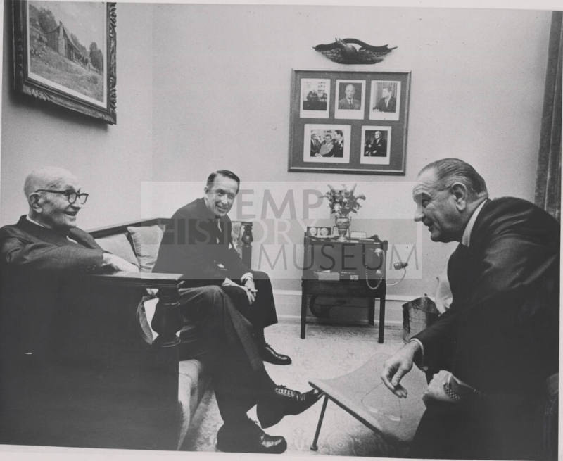 Senator Hayden and President Johnson conversing