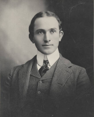 Carl Hayden at 19 years wearing striped suit