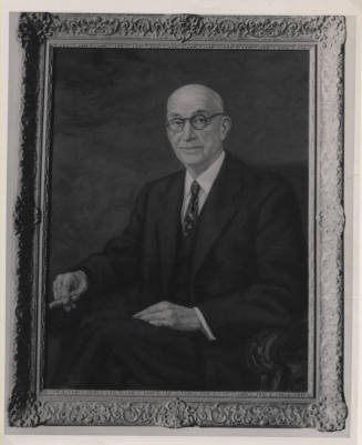 Photo of framed painted portrait of Carl Hayden