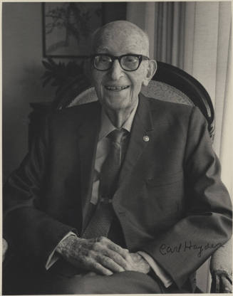 Autographed Photo of Senator Carl Hayden Photographed by Jan Young
